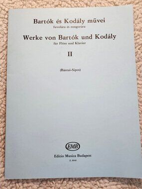 Editio Musica Budapest Bartok Kodaly Flute Piano Sheet Music Book II Z.8940